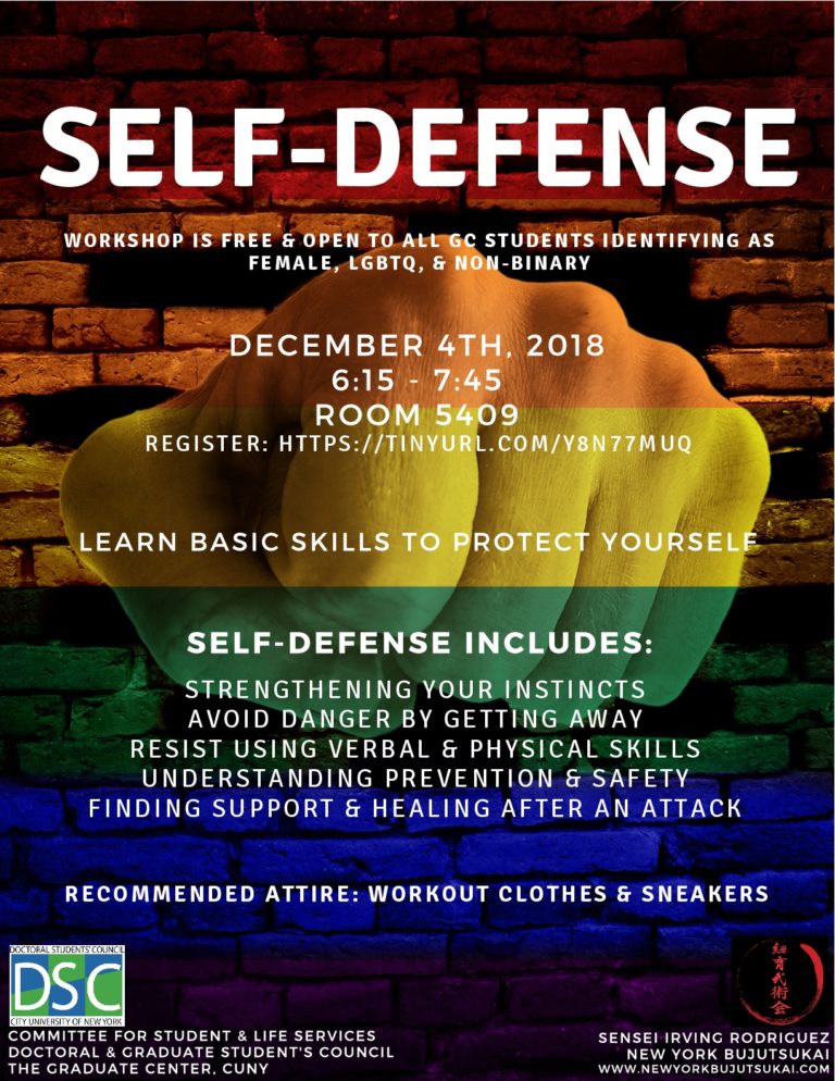 December 4 FREE Self-Defense Class - The Ph.D. Program in History