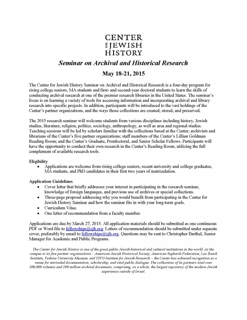 CJH_Seminar_on_Archival_and_Historical_Research_2015